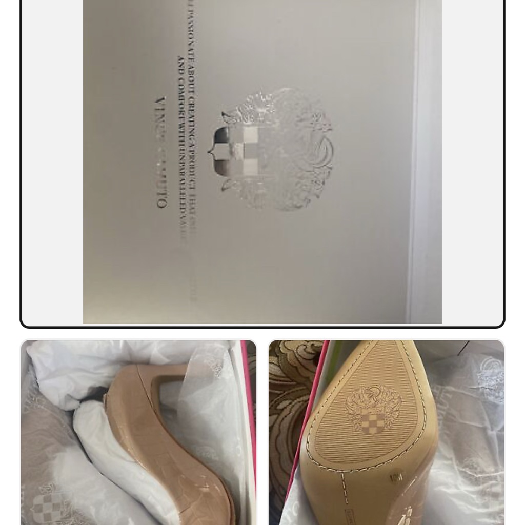 Vince Camuto Tan Heeled Shoes Elegant Design